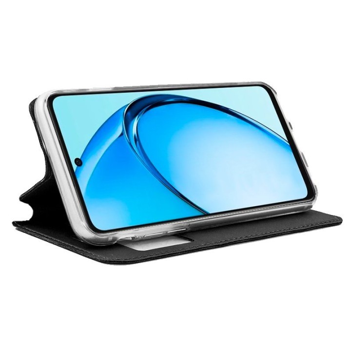 Cool Funda Flip Cover Liso Negro para Oppo A60
