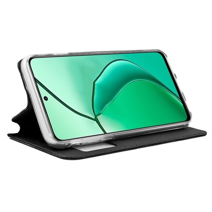Cool Funda Flip Cover Liso Negro para Realme 12 5G/12x 5G