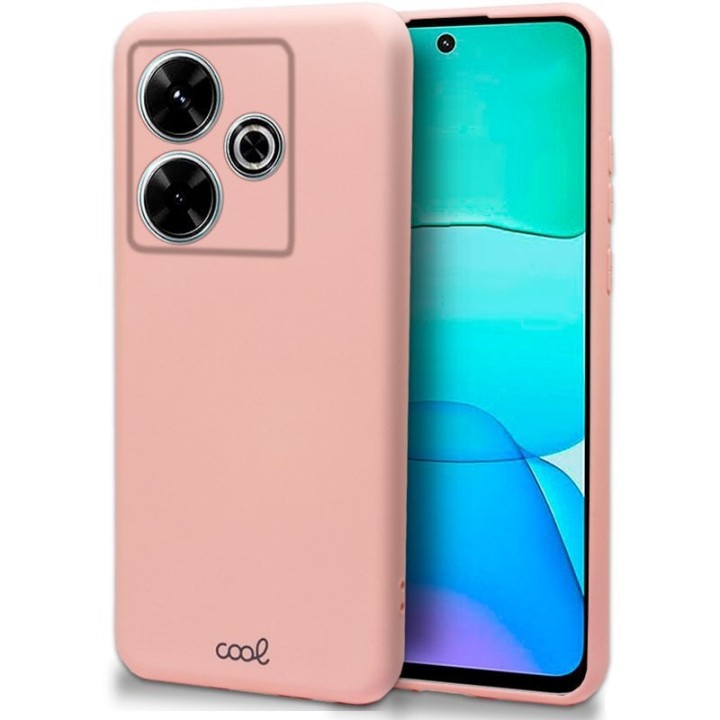 Cool Funda de Silicona Cover Rosa para Xiaomi Redmi 13 / Poco M6