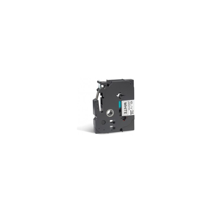 Cinta Rotuladora BROTHER 12mm Blanco/Negro (TZe-231CIV)