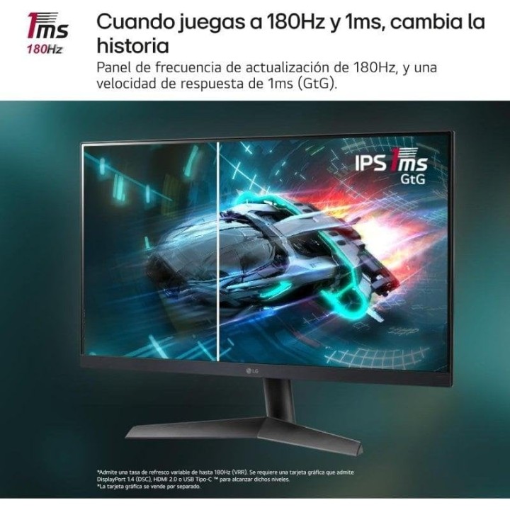 LG UltraGear 27GS60F-B 27" LED IPS FullHD 180Hz G-Sync Compatible