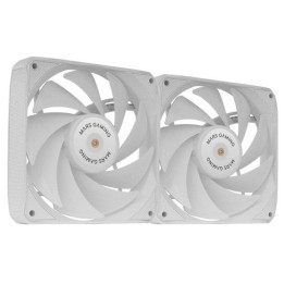 Mars Gaming MF-NCLX2 Kit 2 Ventiladores Ultrasilenciosos FDB 120mm Diseño Aspas Híbridas PWM Blanco