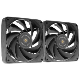 Mars Gaming MF-NCLX2 Kit 2 Ventiladores Ultrasilenciosos FDB 120mm Diseño Aspas Híbridas PWM Negro