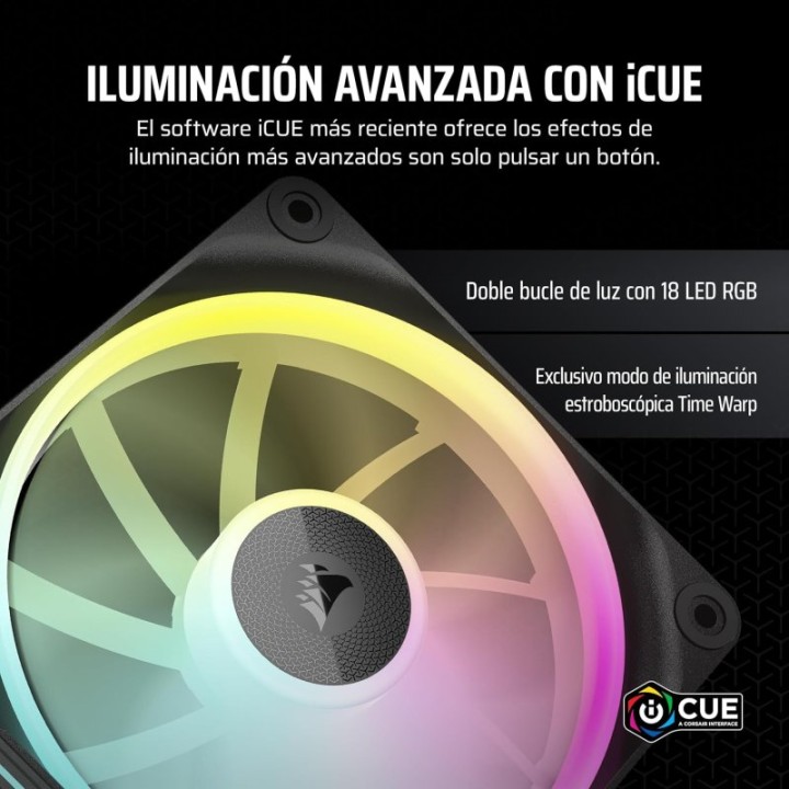 Corsair PWM iCUE LINK LX120 RGB Expansión de Ventilador Único 120 mm