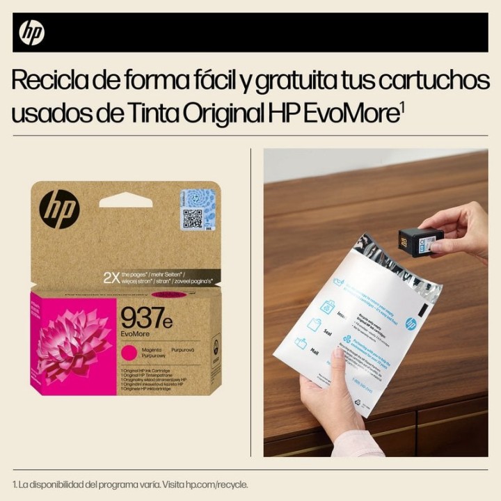 Cartucho de Tinta Original HP 937e EvoMore Magenta