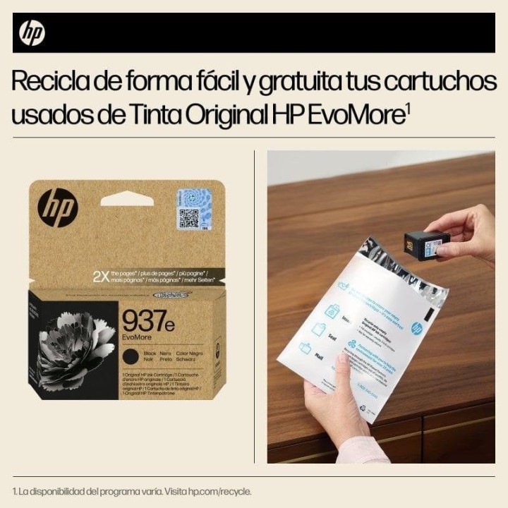 Cartucho de Tinta Original HP 937e EvoMore Negro