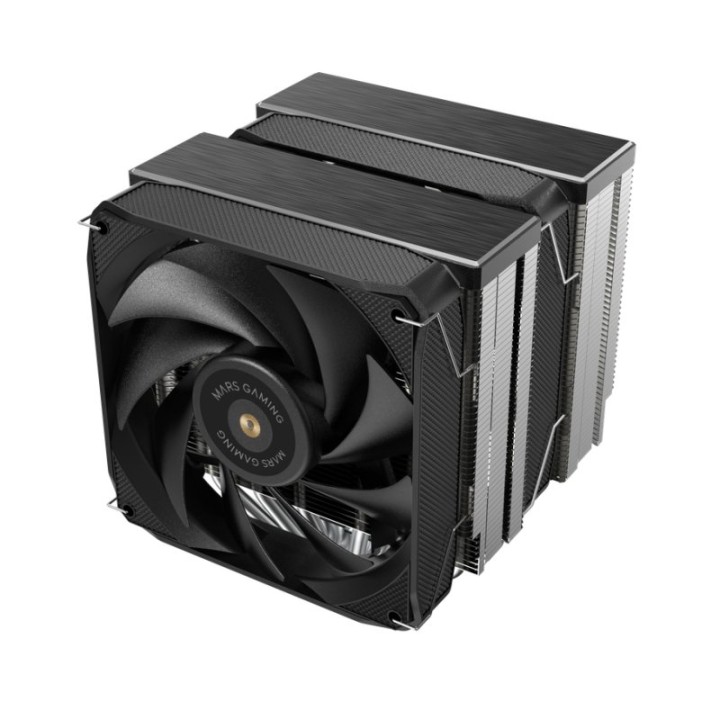 Mars Gaming MCPU-XU6 Disipador CPU Doble Torre TDP 350W 2x Ventiladores FDB 6 Heatpipes HCT Negro