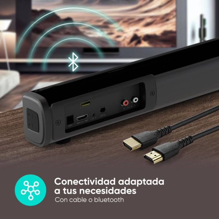 Nilait Harmony Sound bar Barra de sonido con subwoofer 120W Dolby, 2.1