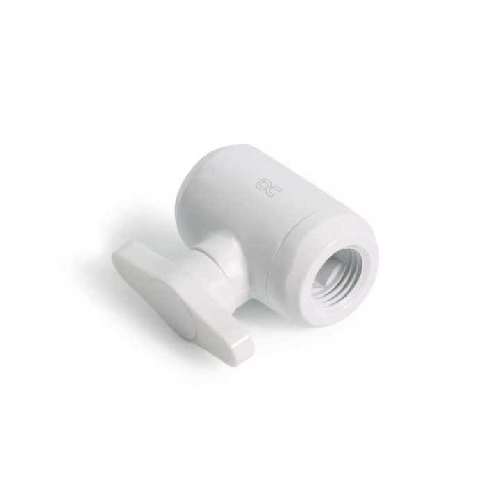 Alphacool Eiszapfen 2-Way Ball Valve Válvula de Bola G1/4 Blanca