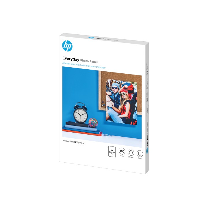 Papel Fotográfico HP A4 210x297mm 100 Hojas (Q2510A)