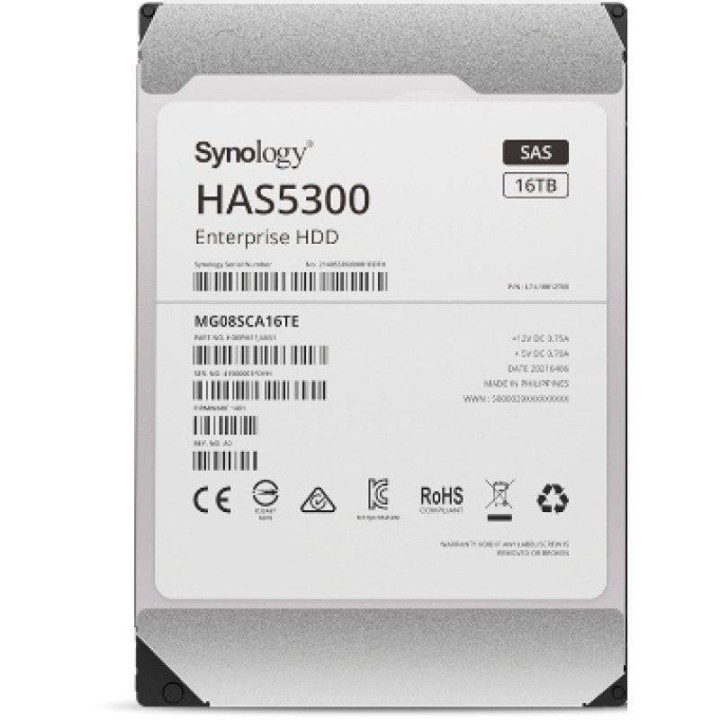 Disco Duro Synology HAS5300 12TB HDD SAS 12 Gbit/s 7200rpm 256MB Caché
