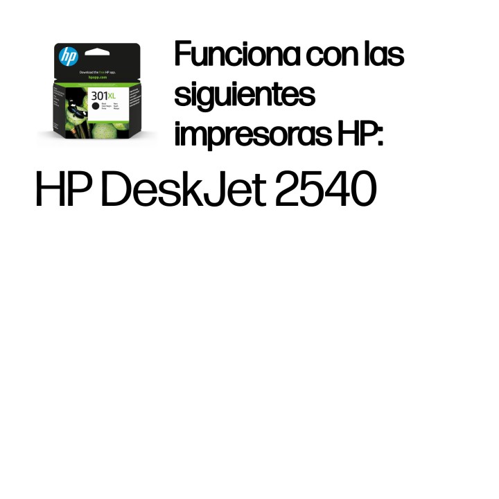 Tinta HP 301XL Negro 8ml 430 páginas (CH563EE)