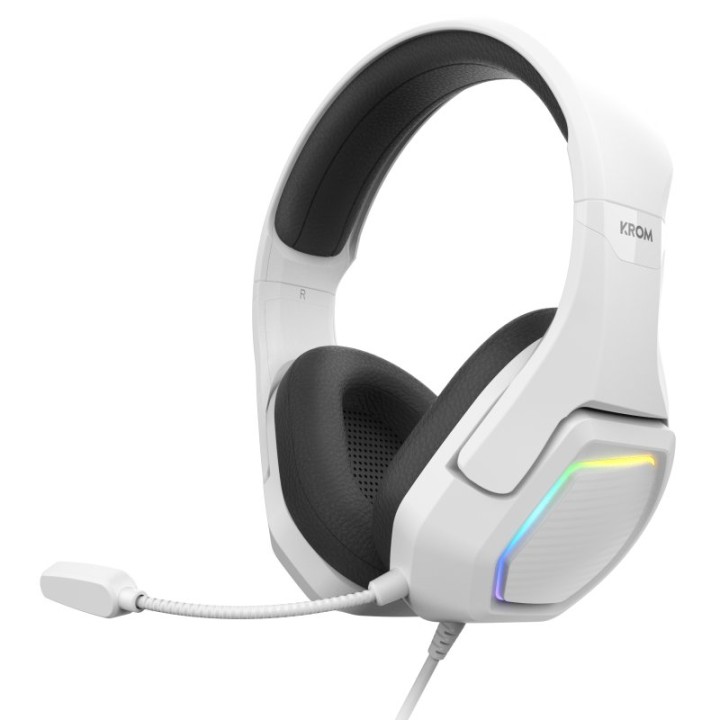 Krom Kopa 7.1 RGB Auriculares Gaming 7.1 Virtual USB Multiplataforma Blancos