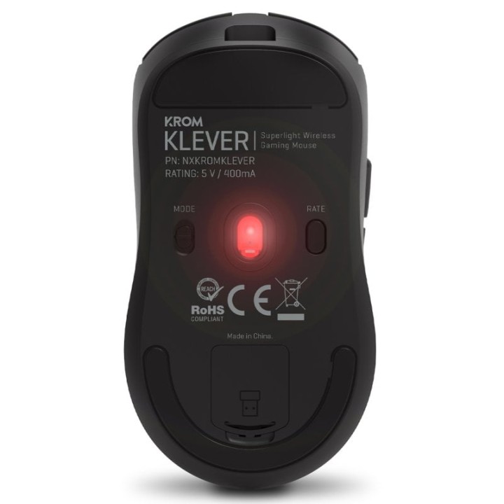 Krom Klever Ratón Gaming Inalámbrico 10000 DPI Negro