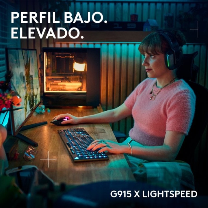 Logitech G915 X LIGHTSPEED Teclado Mecánico Gaming Inalámbrico GL Tactile PBT Negro