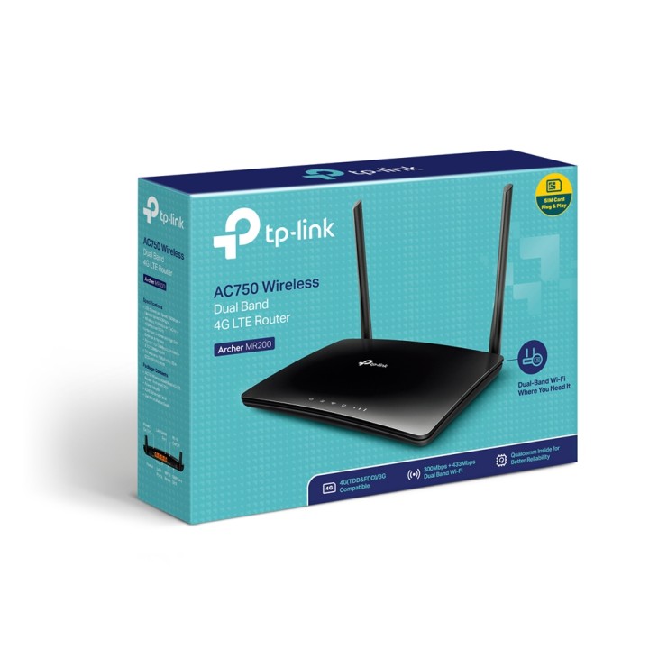 Router TP-Link AC750 WiFi 5 4xRJ45 4G (Archer MR200)
