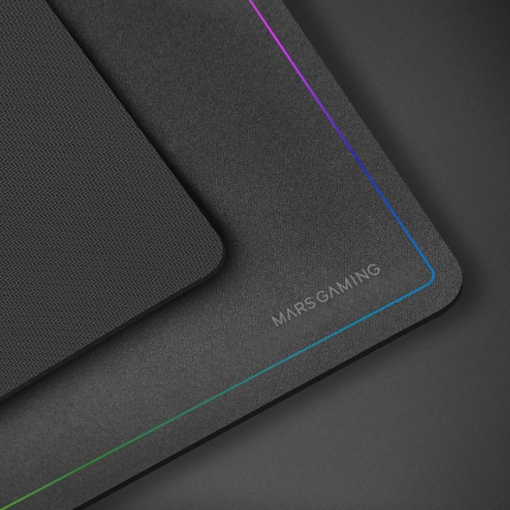 Marsgaming Mmp124 Alfombrilla Gaming 360x260mm Diseño Rainbow Caucho Natural Y Nanotextil Negro