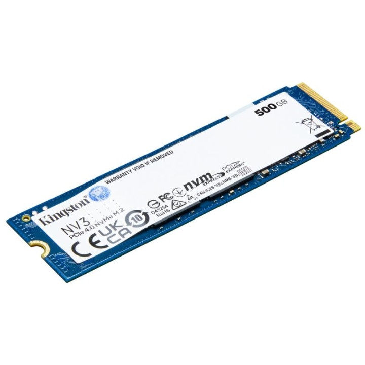 Kingston NV3 500GB SSD M.2 NVMe 2280 PCIe 4.0 3D NAND