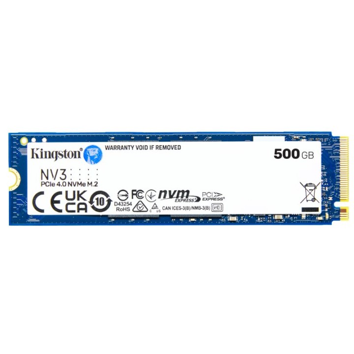 Kingston NV3 500GB SSD M.2 NVMe 2280 PCIe 4.0 3D NAND