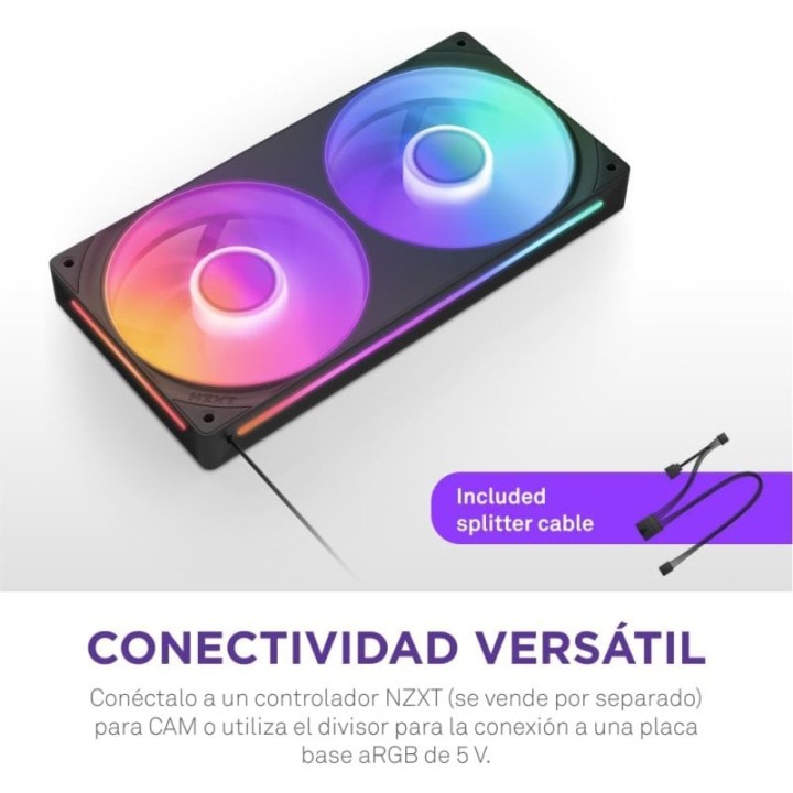 NZXT F240 RGB Core Ventiladores Suplementarios 240mm Negro