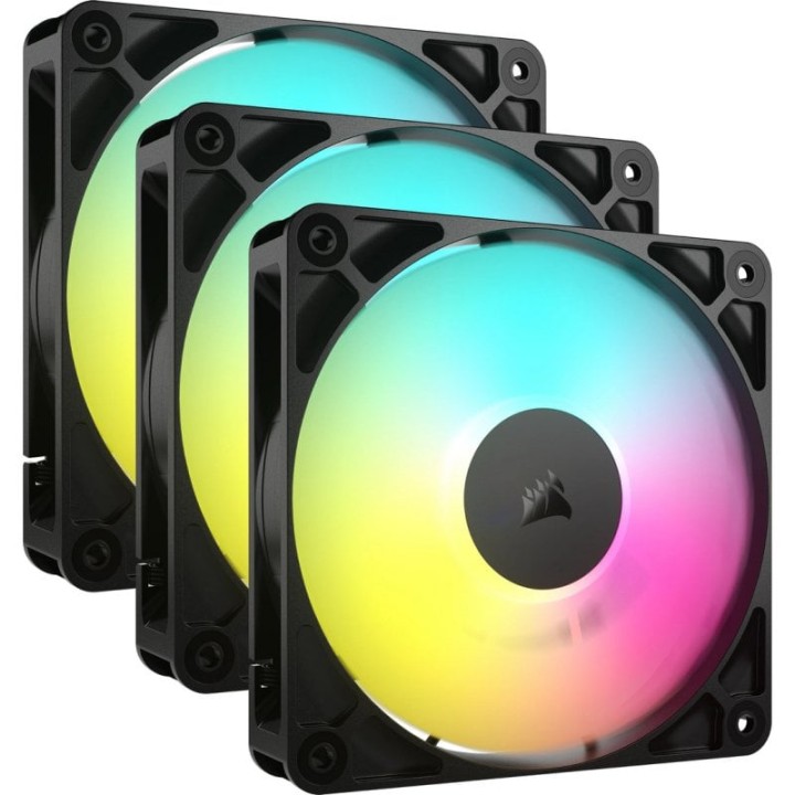 Corsair RS120 ARGB Pack Triple Ventilador Suplementario PWM 120mm Negro