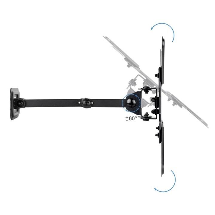 TooQ LP1344TN-B Soporte de Pared Extensible para TV de 13-43" VESA 200 Max 20kg Negro