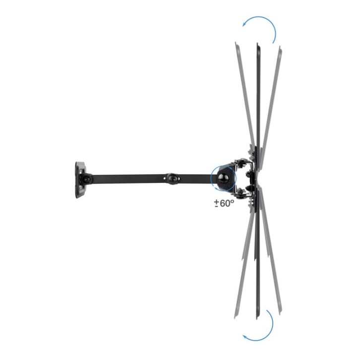 TooQ LP1356TN-B Soporte de Pared Extensible para TV de 13-55" VESA 400 Max 25kg Negro