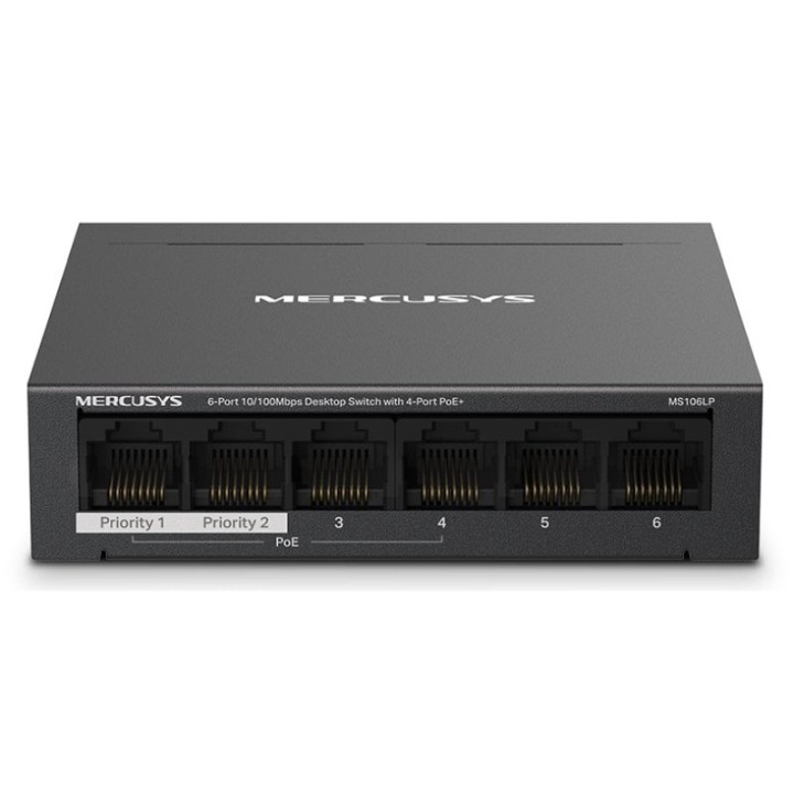 Mercusys MS106LP Switch Gestionado 10/100 6 Puertos PoE