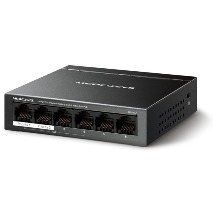 Mercusys MS106LP Switch Gestionado 10/100 6 Puertos PoE