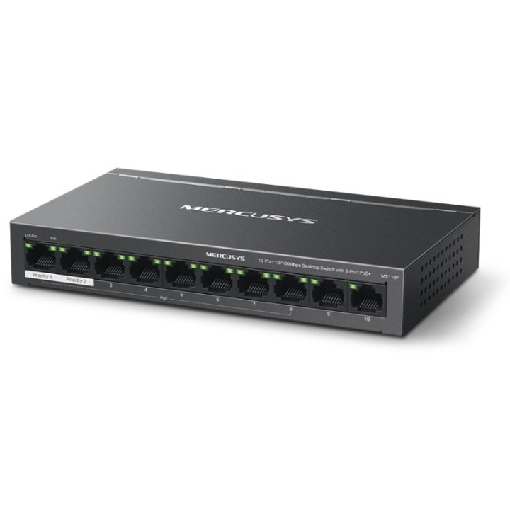 Mercusys MS110P Switch Gestionado 10/100 10 Puertos PoE