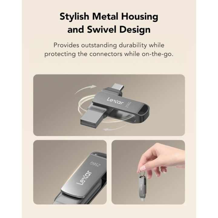 Lexar JumpDrive Memoria USB 256 GB USB Tipo C/USB 3.2 Gris