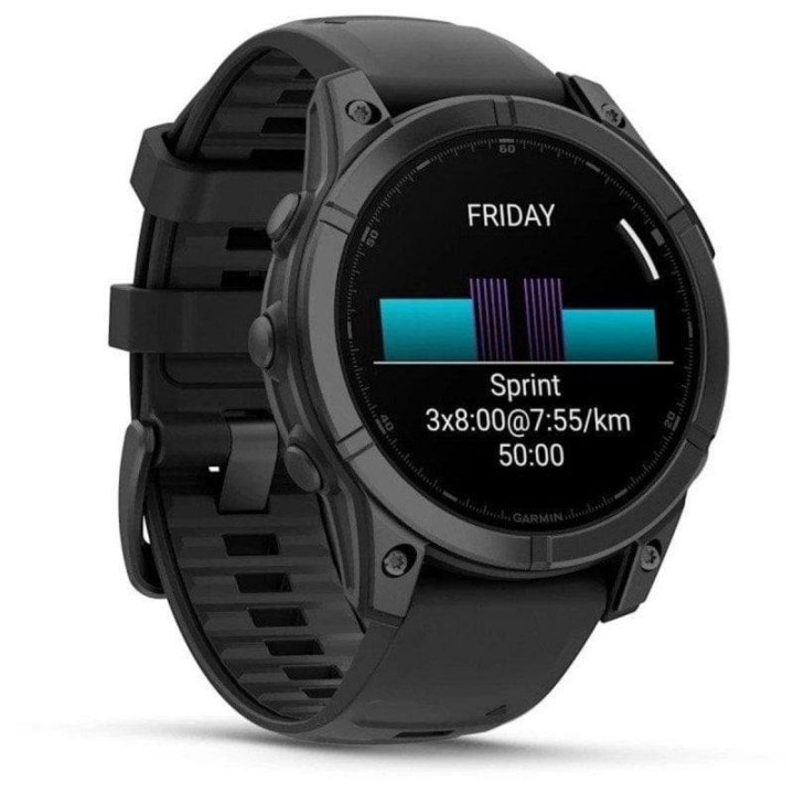 Smartwatch Garmin Fēnix E AMOLED 1.3" GPS Acero Inoxidable 16GB Resistente Agua Negro