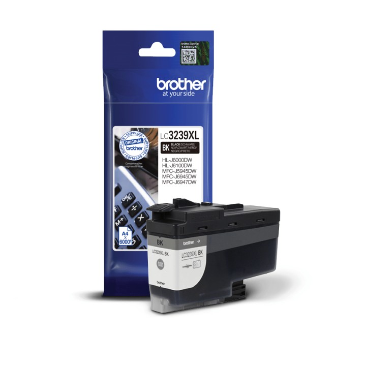 Tinta BROTHER XL Negro 6000 páginas (LC3239XLBK)
