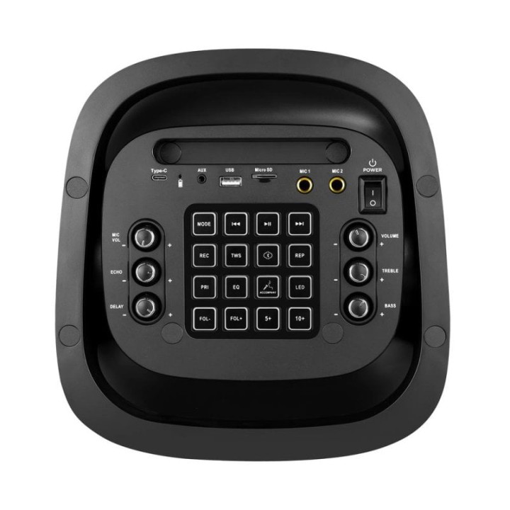 Phoenix Rumbleboss Altavoz Bluetooth Karaoke Portátil 80W RMS Negro