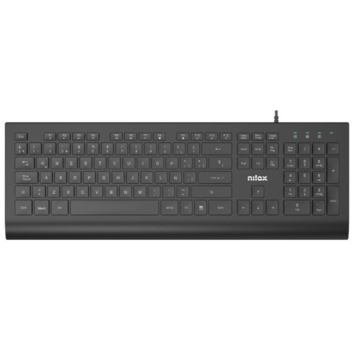Teclado NILOX USB 2.0 1.5m Español Negro (NXKBE000014)