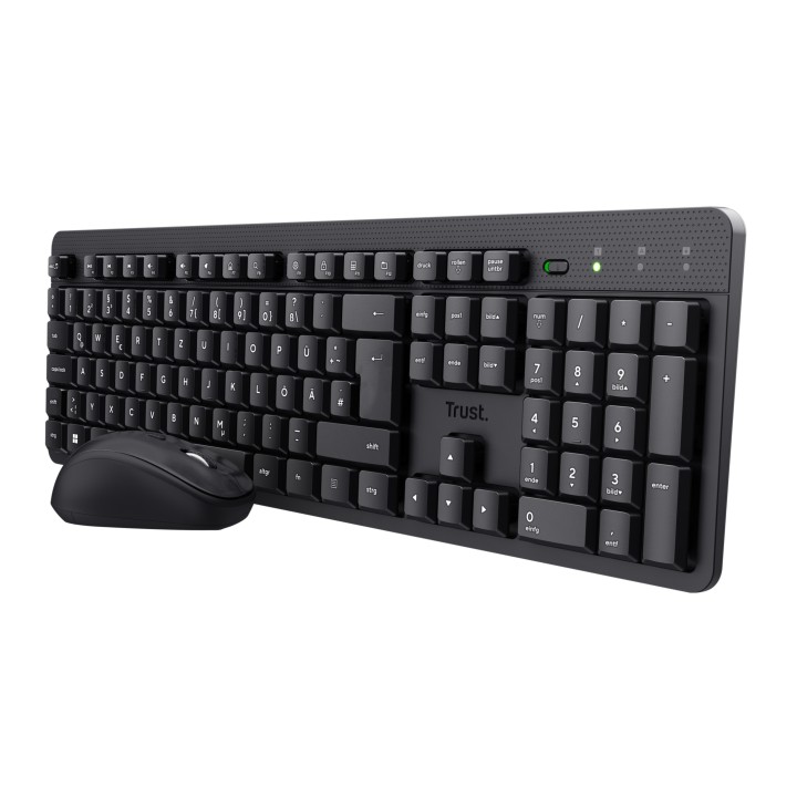 T+Ratón Trust TKM-360 RF Óptico 1600dpi Negro (25356)