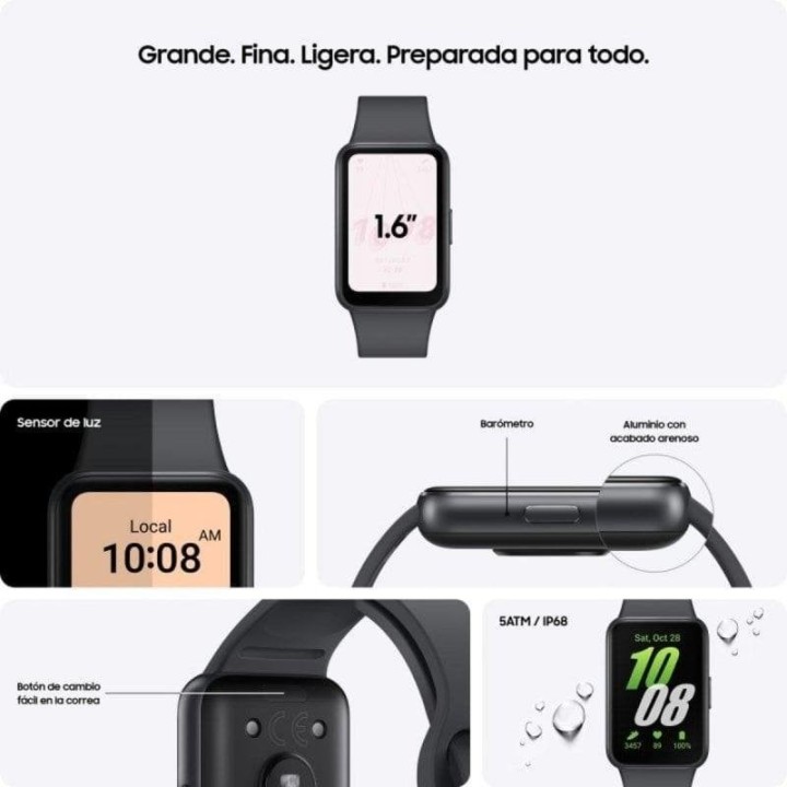 Samsung Galaxy Fit3 Gris Smart Band Batería 13 Días