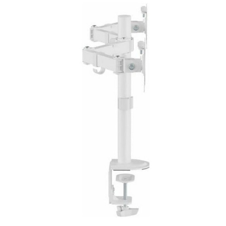 Equip Soporte de Mesa para 2 Pantallas 17"-32" Brazo Inclinable y Giratorio 100x100 mm 360 Blanco