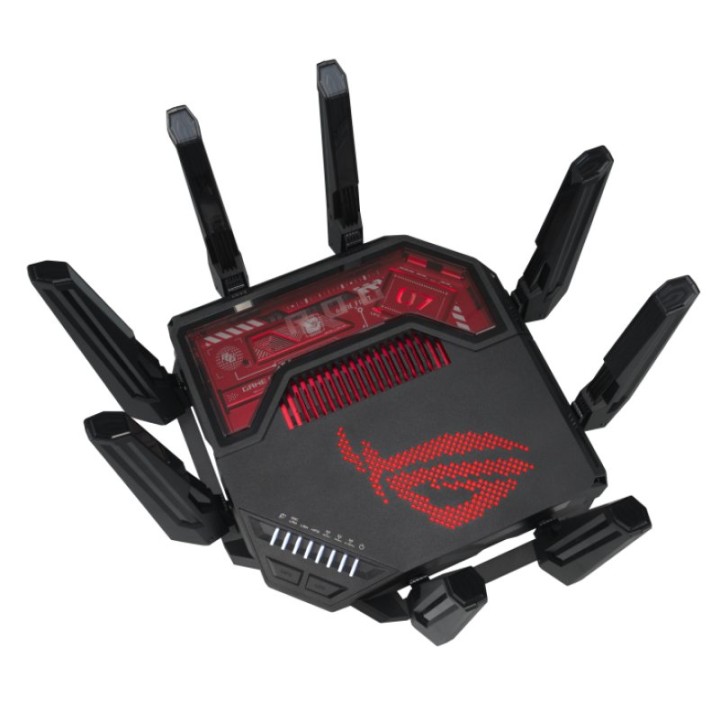 ASUS ROG Rapture GT-BE19000 Router WiFi 7 Multi-Gigabit Ethernet Tribanda 2.4/5/6GHz Negro/Rojo