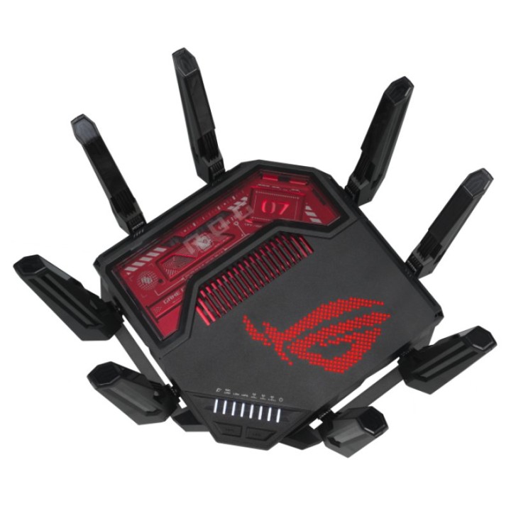 ASUS ROG Rapture GT-BE19000 Router WiFi 7 Multi-Gigabit Ethernet Tribanda 2.4/5/6GHz Negro/Rojo