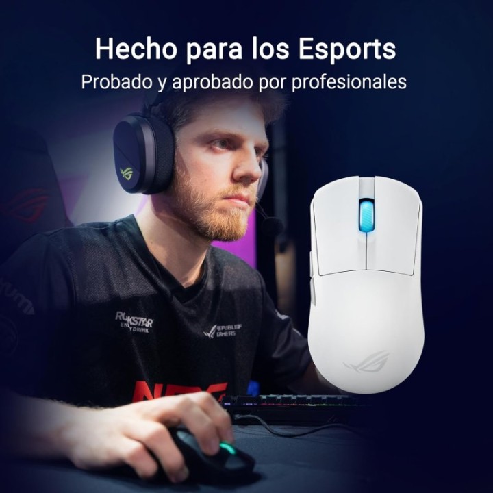 ASUS ROG Harpe Ace Mini Ratón Gaming Inalámbrico 42000 DPI Blanco