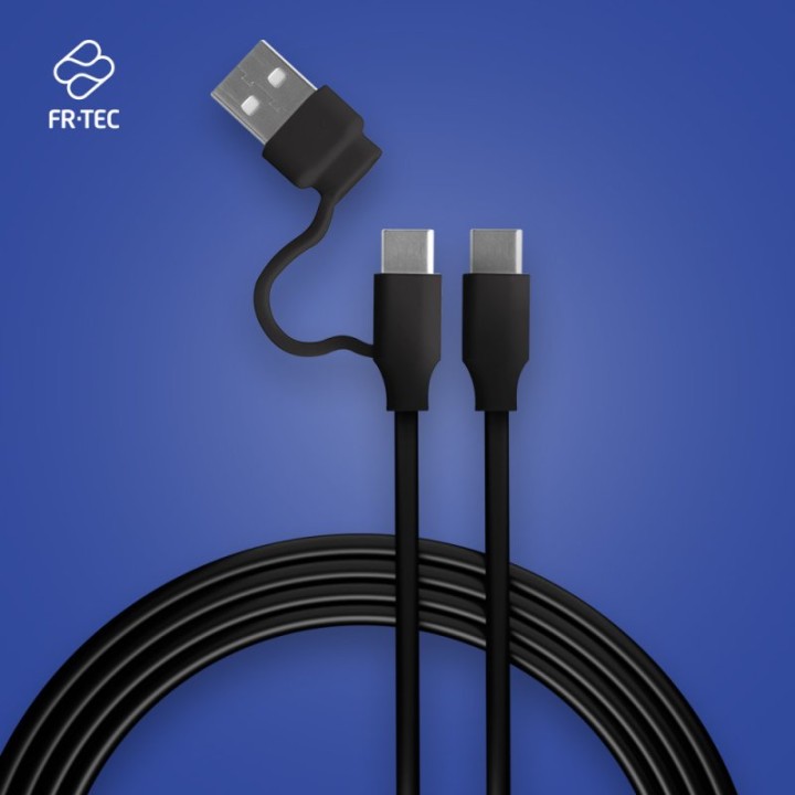FR-TEC Cable USB-C/USB-A para PS5 Negro