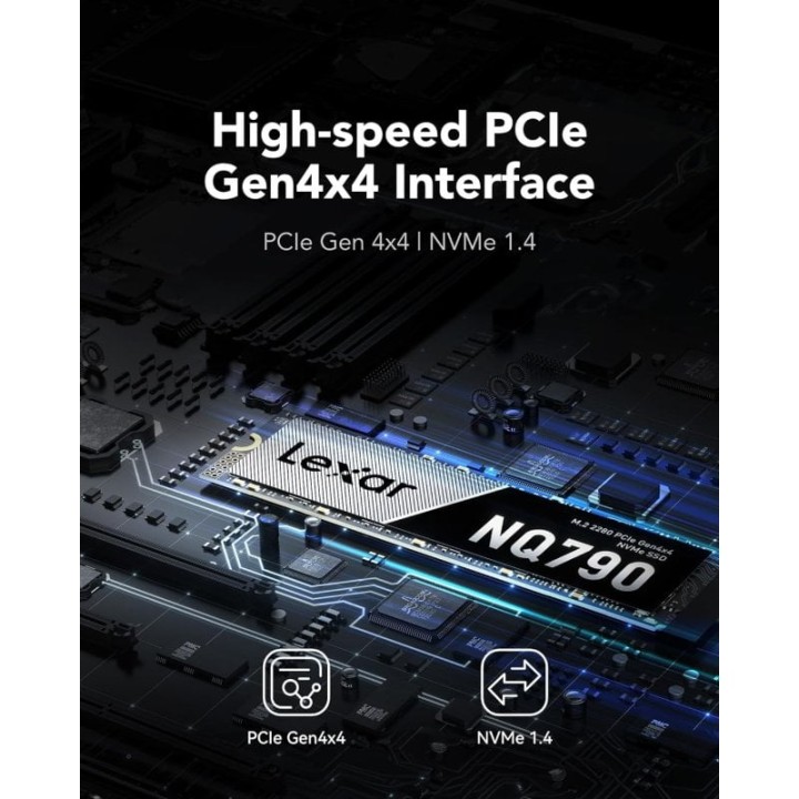 Lexar NQ790 2TB Disco SSD 7000 MB/s NVMe PCIe 4.0 M.2 Gen4