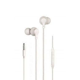 Auriculares Daewoo DW2014/15 con cable jack 3.5mm, micrófono integrado y aislamiento de ruido blancos