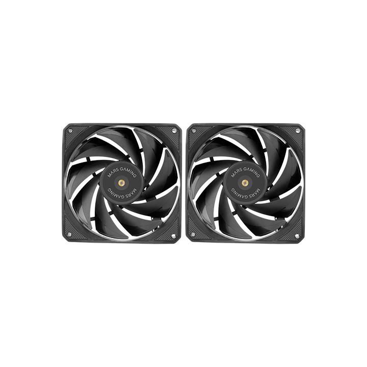 Ventilador Mars Gaming PWM 120mm Negro Kit 2 (MFNCLX2)