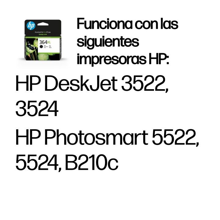 Tinta HP 364XL Negro 550 páginas (CN684EE)