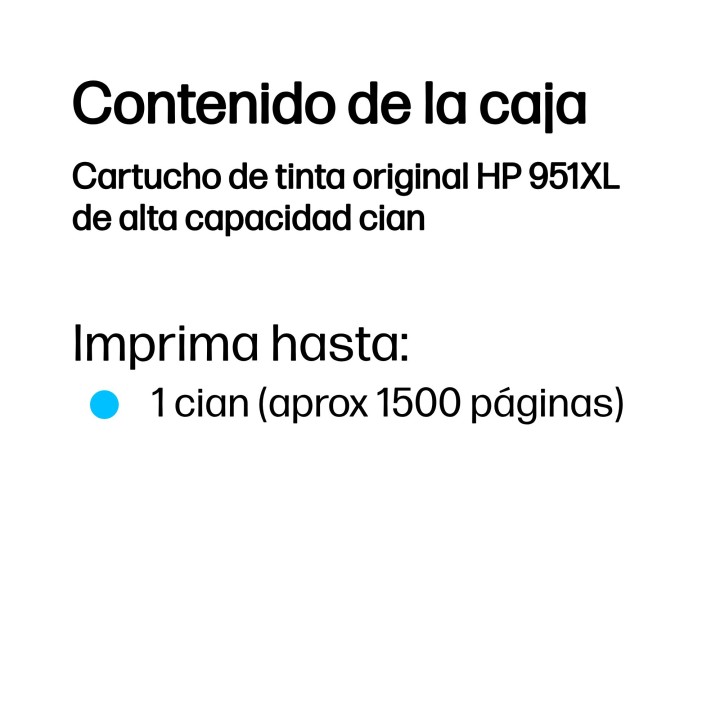 Tinta HP 951XL Cian 24ml 1500 páginas (CN046AE)