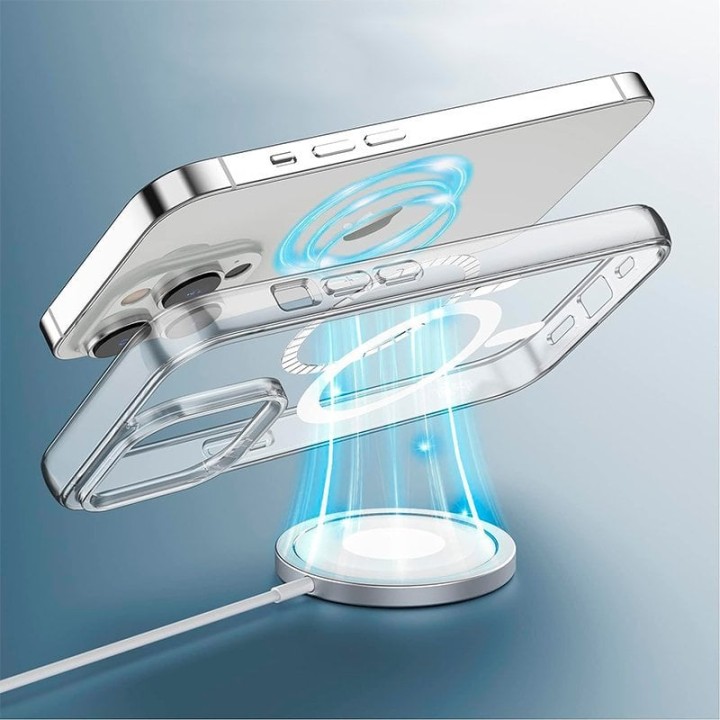 Cool Funda Magnética Transparente para iPhone 16 Pro Max