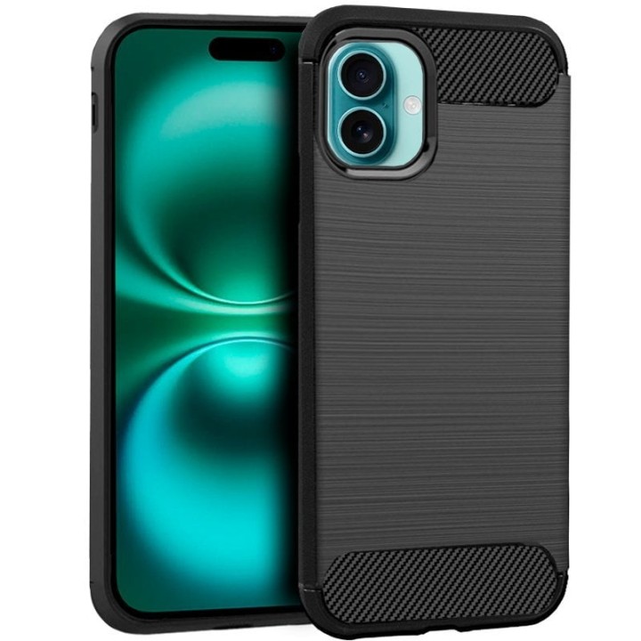 Cool Funda Carbón Negro para iPhone 16 Plus
