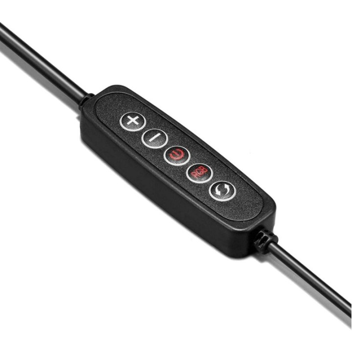 Celly CLICKRINGRGBBK Anillo de Luz con Tripode para Movil USB Negro